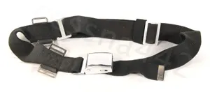 JEFFREY ALLAN IND Belt Complete Seatbelt Clip Rings Adjustable 2" NLN6352A BLACK
